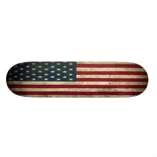 Grunge USA flag skateboard deck