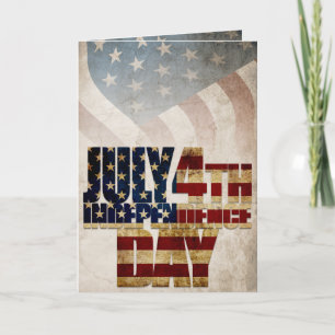 Grunge USA July 4th Independence Graphic Card