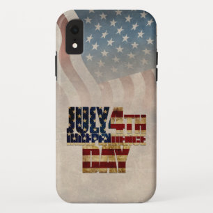 Grunge USA July 4th Independence Graphic iPhone XR Case