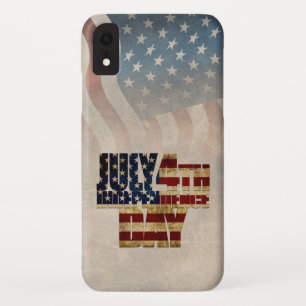 Grunge USA July 4th Independence Graphic iPhone XR Case