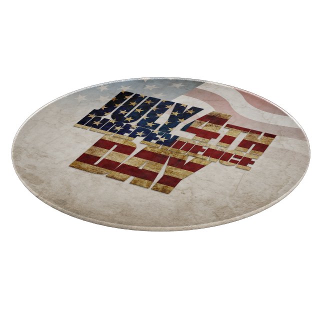 Grunge USA July 4th Independence Graphic Cutting Board (Corner)