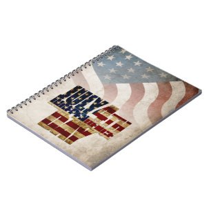 Grunge USA July 4th Independence Graphic Notebook