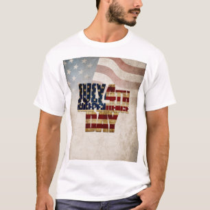 Grunge USA July 4th Independence Graphic T-Shirt