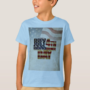 Grunge USA July 4th Independence Graphic T-Shirt