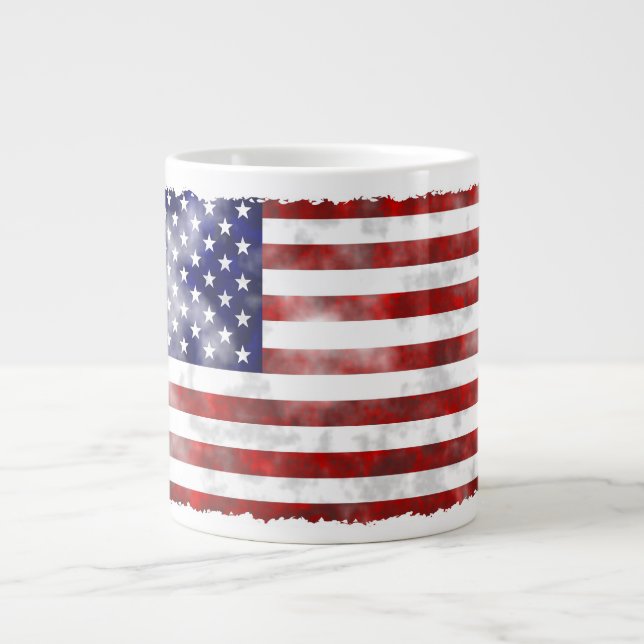 Grunge USA Large Coffee Mug (Front)