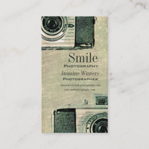 Grunge Vintage Camera Business Card