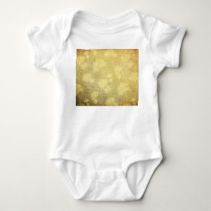Grunge vintage flower pattern. baby bodysuit