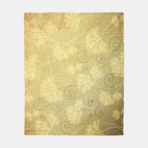 Grunge vintage flower pattern. fleece blanket