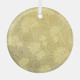 Grunge vintage flower pattern. glass tree decoration