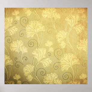 Grunge vintage flower pattern. poster