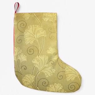 Grunge vintage flower pattern. small christmas stocking