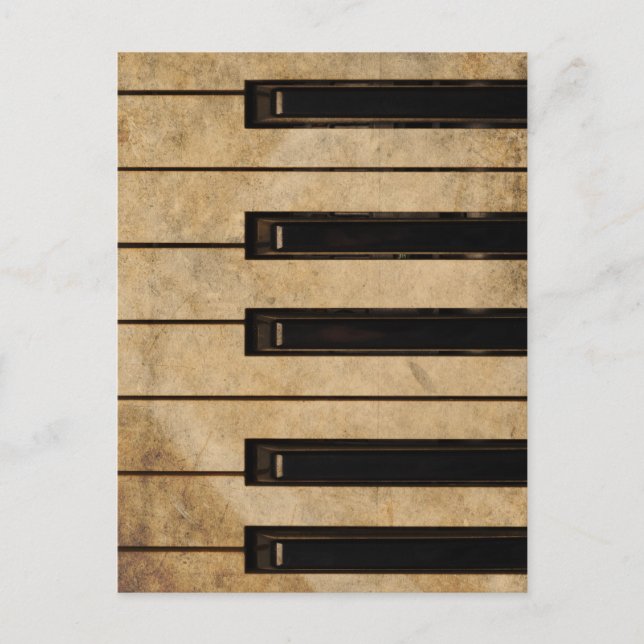 Grunge vintage piano postcard (Front)