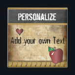 Grunge Vintage Rustic Teacher Design Magnet<br><div class="desc">Unique Vintage Style School Teacher Magnets. ⭐This Product is 100% Customisable. Graphics and / or text can be added, deleted, moved, resized, changed around, rotated, etc... 99% of my designs in my store are done in layers. This makes it easy for you to resize and move the graphics and text...</div>
