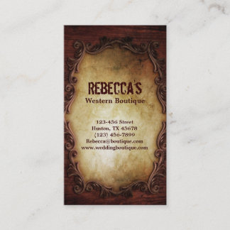 grunge vintage western country business card
