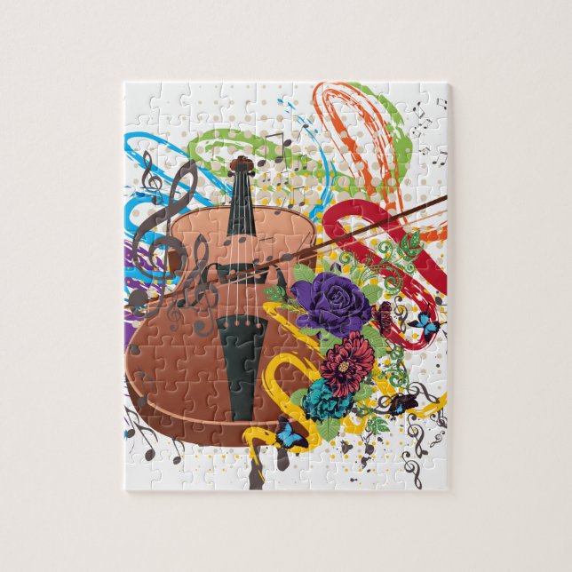 Grunge Violin Illustration Jigsaw Puzzle (Vertical)