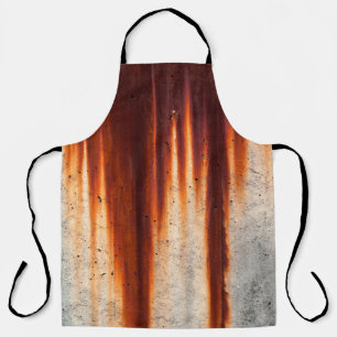 Grunge wall background with sags of rust apron