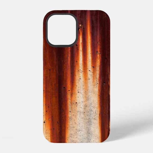 Grunge wall background with sags of rust iPhone case (Back)
