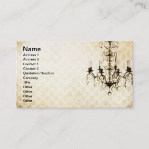 Grunge Wallpaper Chandelier 11 Business Card