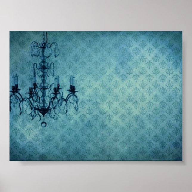 Grunge Wallpaper Chandelier 3 Poster (Front)