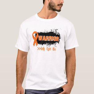 Grunge - WARRIOR - (Orange) Kidney Cancer T-Shirt