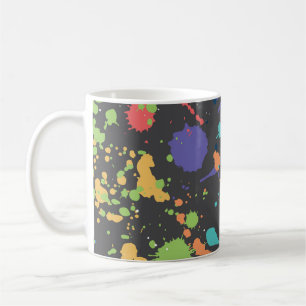 Grunge Watercolor: Colourful Spots Pattern. Coffee Mug