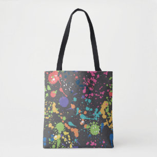 Grunge Watercolor: Colourful Spots Pattern. Tote Bag