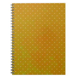 Grunge watercolor spotted green yellow orange polk notebook