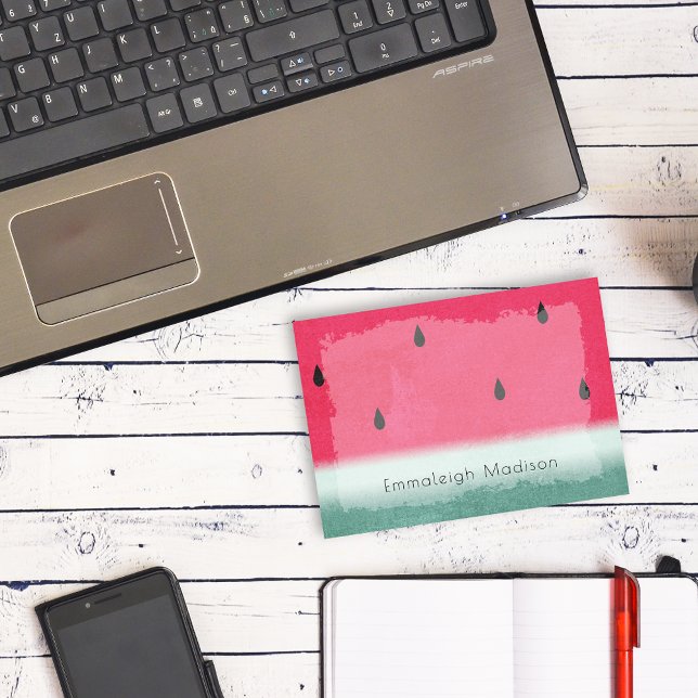 Grunge Watermelon Watercolor Custom Post-it Notes (Creator Uploaded)