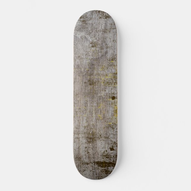Grunge Wood Texture Skateboard (Front)