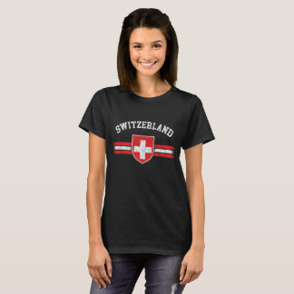 Grunge Worn Look Switzerland Flag T-Shirt