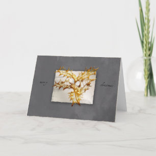 Grunge Xmas Decor Holiday Card