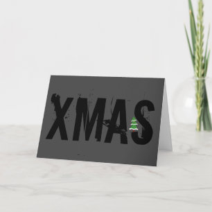 Grunge XMAS with eye-catching Christmas tree! Card