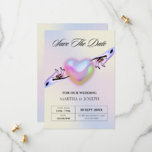 Grunge y2k wedding save the date