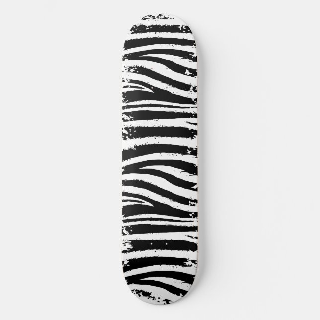 Grunge Zebra Skateboard (Front)