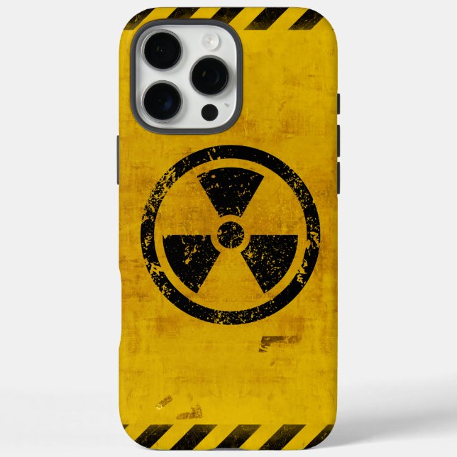 Grunged Background Hazard Radiation Warning iPhone Case-Mate iPhone Case (Back)