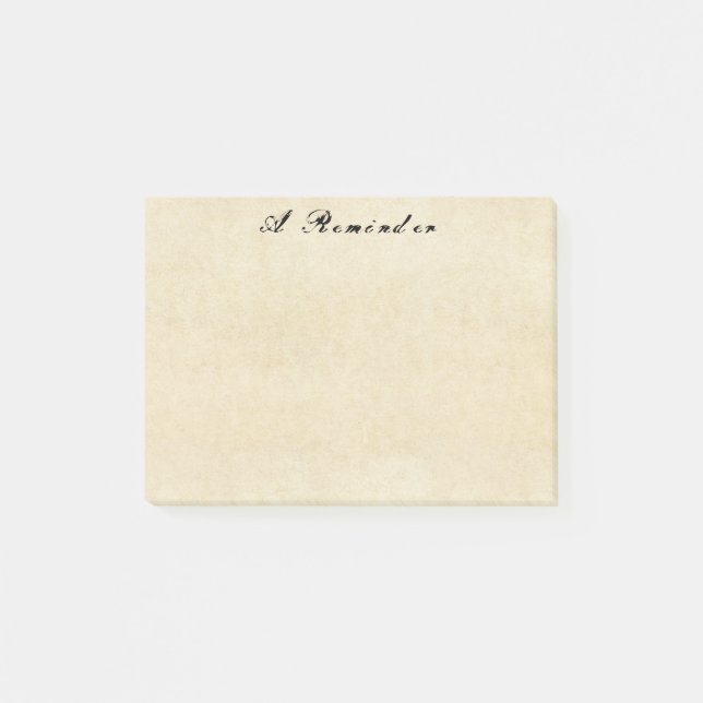 Grungey Old Parchment Paper Post-It Notes (Front)