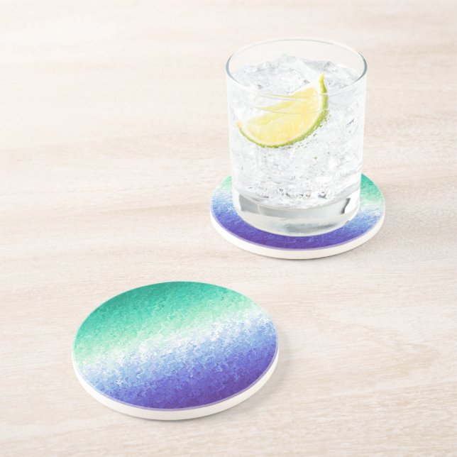 Grungy Abstract MLM Men Loving Men Pride Flag Coaster (Side)