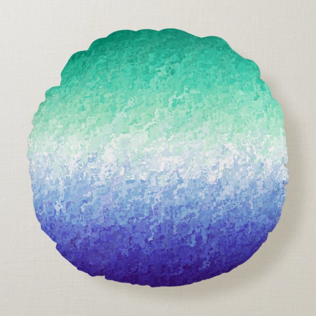 Grungy Abstract MLM Men Loving Men Pride Flag Round Cushion (Front)