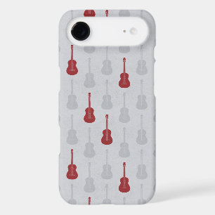 Grungy Acoustic Guitar Polkadot white red