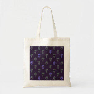 Grungy Anatomical Skull Polkadots grey purple Tote Bag