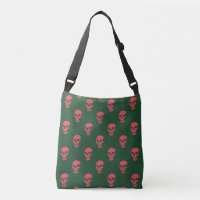 Grungy Anatomical Skull Polkadots pink green