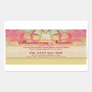 Grungy Art Abstact w/ Logo Business Stickers