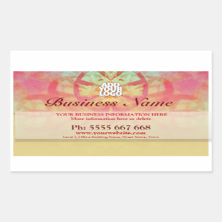 Grungy Art Abstact w/ Logo Business Stickers