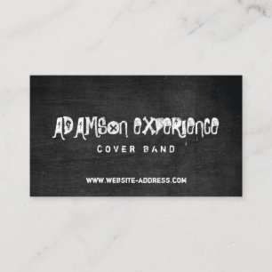 Grungy Black Chalkboard Business Card for Band/DJs