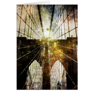 Grungy Blur Brooklyn Bridge