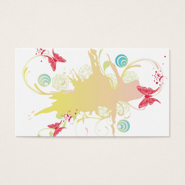 Grungy butterflies Profile Card (Front)