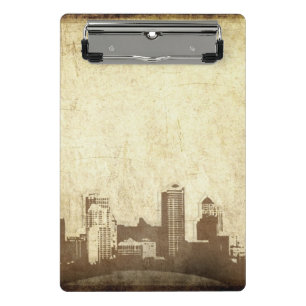Grungy city background mini clipboard