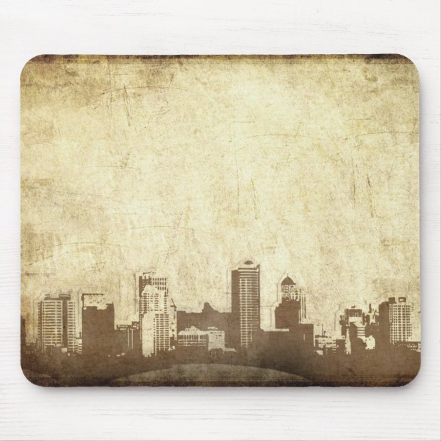 Grungy city background mouse mat (Front)