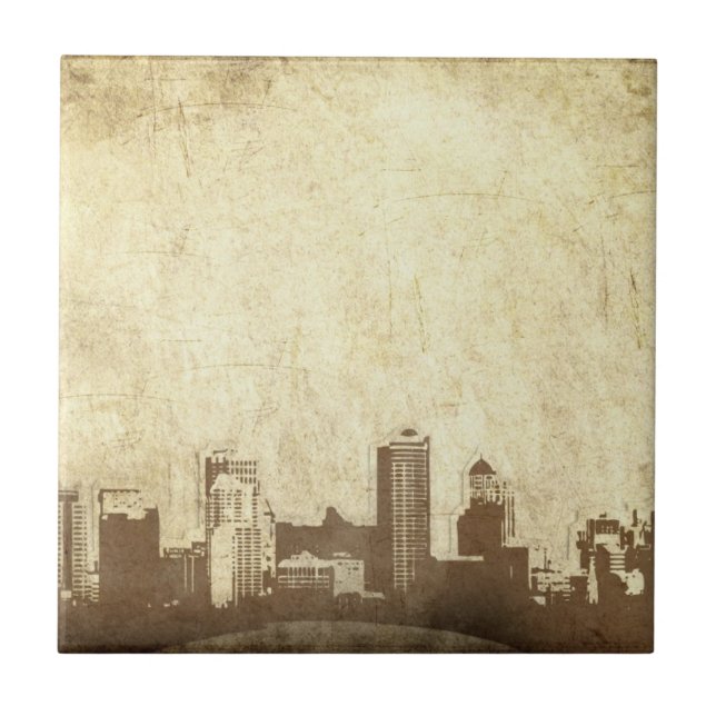 Grungy city background tile (Front)