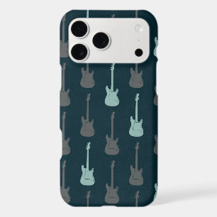 Grungy Classic Electric Guitar Polkadot blue grey